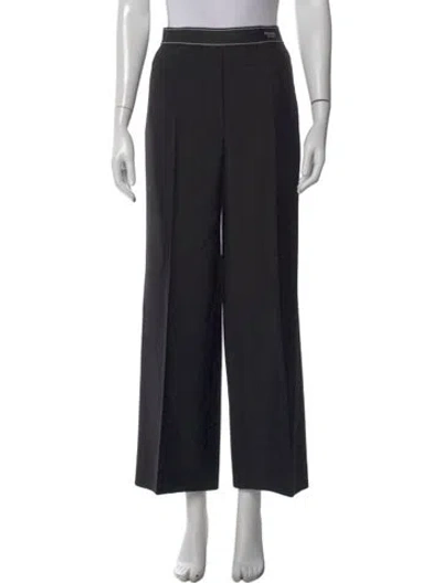 Pre-owned Prada 2022 Wide Leg Pants In Black
