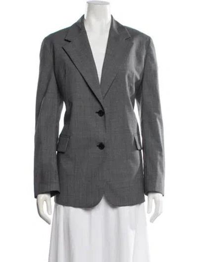Pre-owned Prada 2022 Wool Blazer In Gray