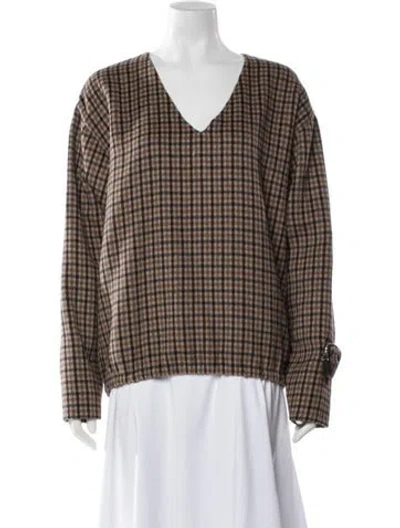 Pre-owned Prada 2023 Angora Top In Brown