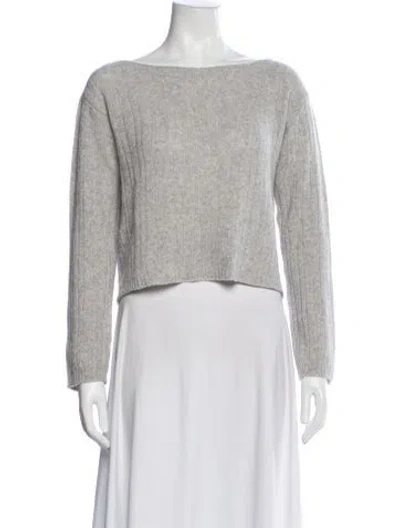 Pre-owned Prada 2023 Bateau Neckline Sweater In Gray