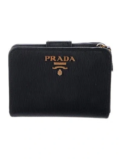 Pre-owned Prada 2023 Bifold Wallet In Black