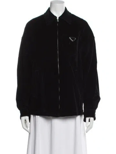 Pre-owned Prada 2023 Bomber Jacket In Black