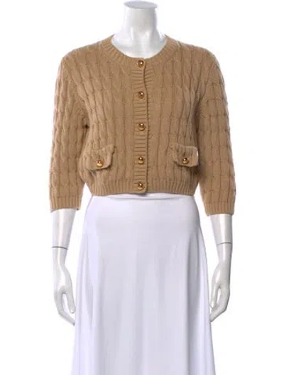 Pre-owned Prada 2023 Cable Knit Sweater In Neutral