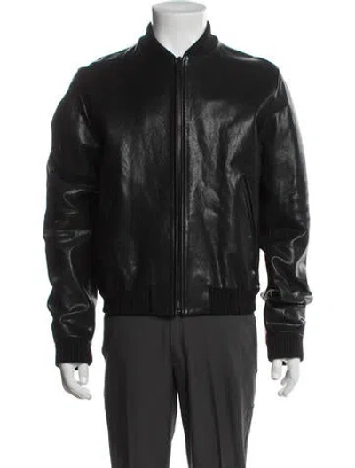 Pre-owned Prada 2023 Calfskin Bomber Jacket In Black