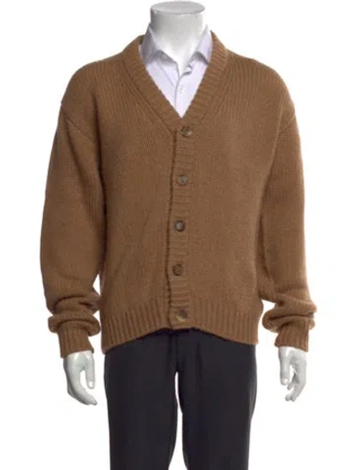 Pre-owned Prada 2023 Camel Hair Cardigan In Brown