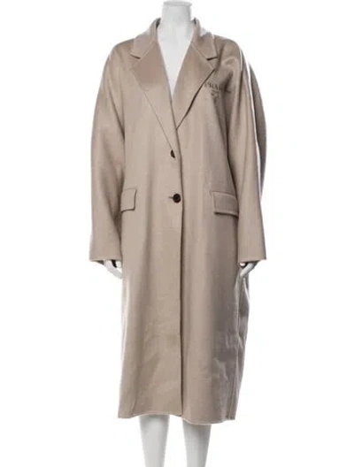 Pre-owned Prada 2023 Cashmere Coat W/ Tags In Neutrals