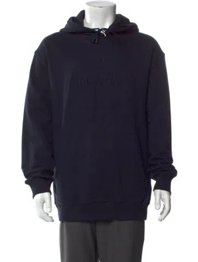 Pre-owned Prada 2023 Crew Neck Hoodie In Blue