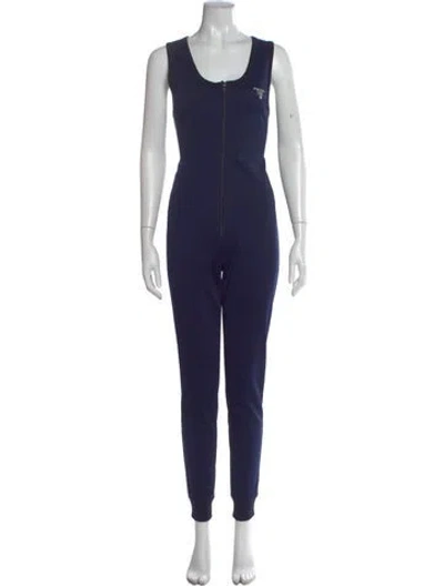 Pre-owned Prada 2023 Crew Neck Jumpsuit W/ Tags In Blue