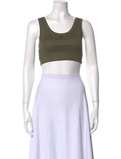 Pre-owned Prada 2023 Crew Neck Sports Bra W/ Tags In Green