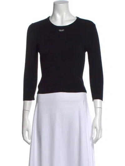 Pre-owned Prada 2023 Crew Neck Sweater In Black