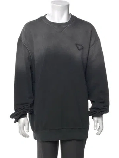 Pre-owned Prada 2023 Enameled Metal Triangle Sweatshirt In Multi