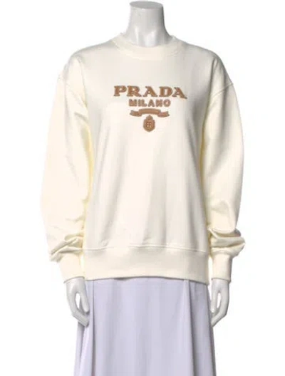 Pre-owned Prada 2023 Graphic Print Sweatshirt In Brown
