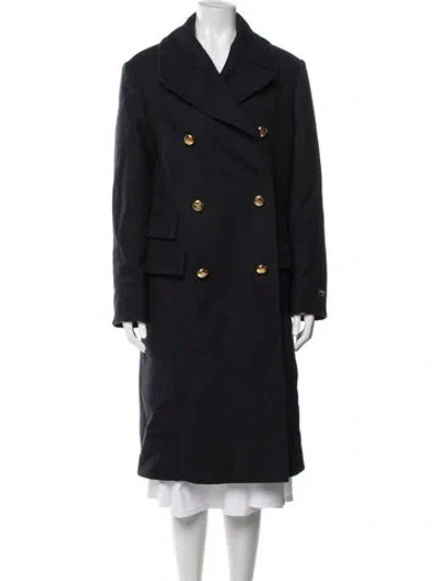 Pre-owned Prada 2023 Holiday Peacoat In Black