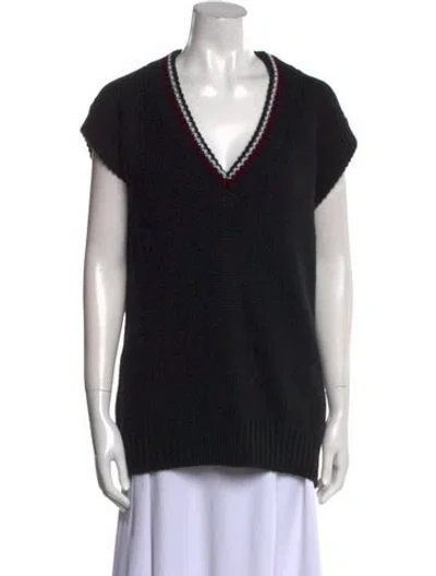 Pre-owned Prada 2023 Holiday Sweater Vest In Black