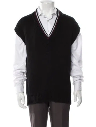 Pre-owned Prada 2023 Holiday Sweater Vest W/ Tags In Black