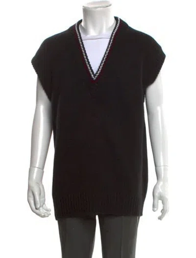 Pre-owned Prada 2023 Holiday Sweater Vest W/ Tags In Black