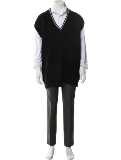 Pre-owned Prada 2023 Holiday Sweater Vest W/ Tags In Black