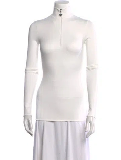 Pre-owned Prada 2023 Jersey Stretch Sweatshirt In Neutral