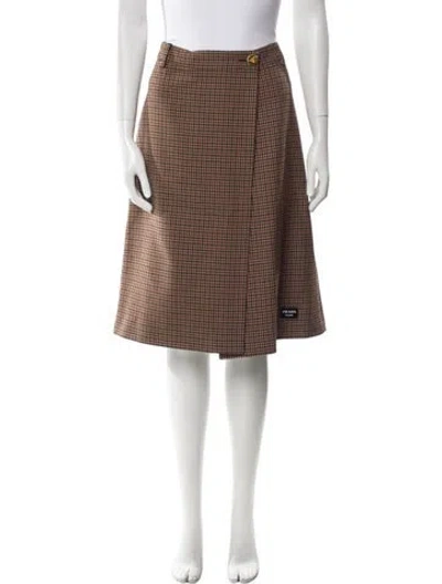 Pre-owned Prada 2023 Knee-length Skirt In Brown