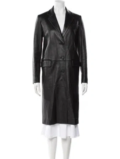 Pre-owned Prada 2023 Lambskin Coat In Black