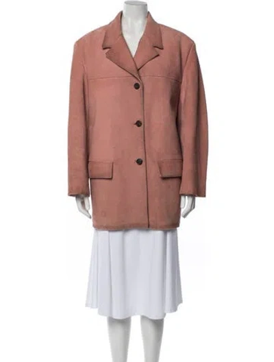 Pre-owned Prada 2023 Lambskin Coat In Pink