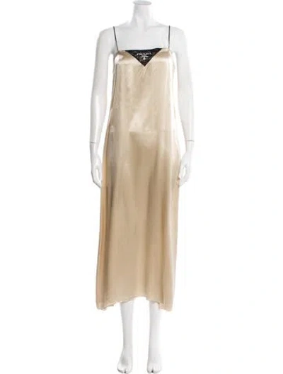Pre-owned Prada 2023 Long Dress In Neutral