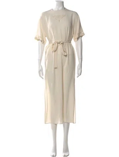 Pre-owned Prada 2023 Long Dress In Neutral
