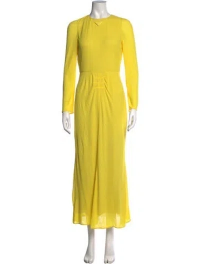 Pre-owned Prada 2023 Long Dress In Yellow