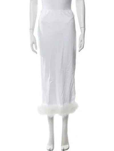 Pre-owned Prada 2023 Long Skirt W/ Tags In White