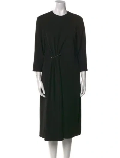 Pre-owned Prada 2023 Midi Length Dress In Black