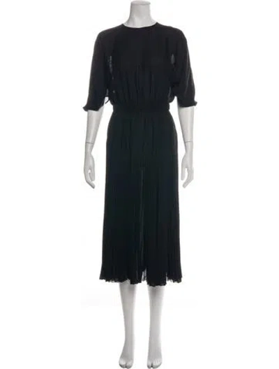 Pre-owned Prada 2023 Midi Length Dress In Black