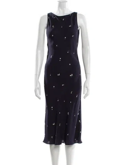 Pre-owned Prada 2023 Midi Length Dress In Blue