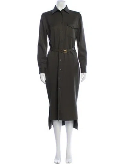 Pre-owned Prada 2023 Midi Length Dress In Green