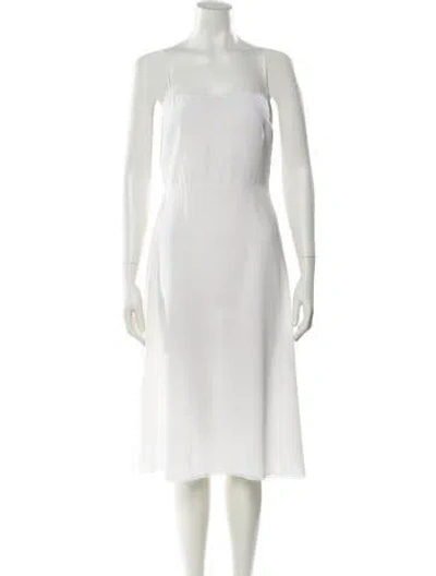 Pre-owned Prada 2023 Midi Length Dress In White