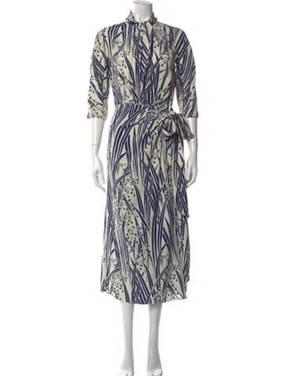 Pre-owned Prada 2023 Midi Length Dress In White