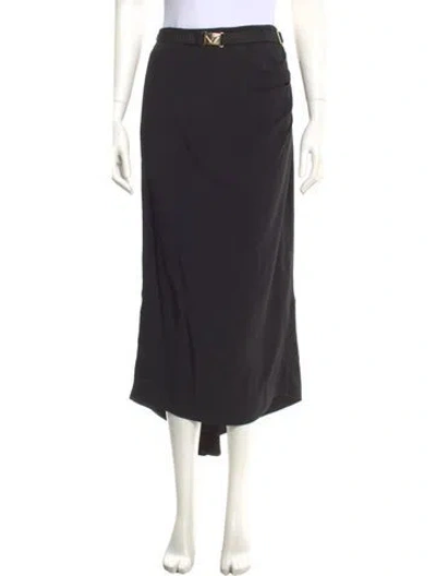 Pre-owned Prada 2023 Midi Length Skirt In Black