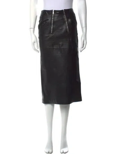 Pre-owned Prada 2023 Midi Length Skirt In Black