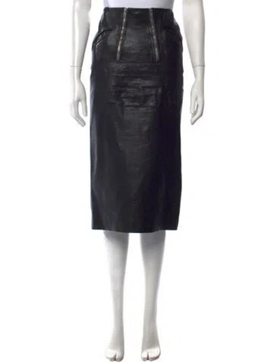 Pre-owned Prada 2023 Midi Length Skirt In Black