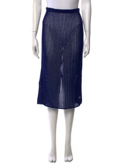Pre-owned Prada 2023 Midi Length Skirt In Blue