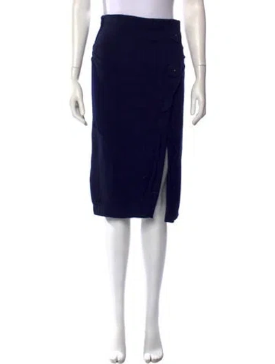 Pre-owned Prada 2023 Midi Length Skirt In Blue