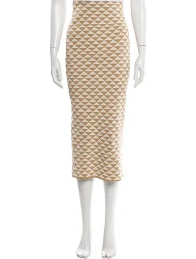 Pre-owned Prada 2023 Midi Length Skirt In Brown