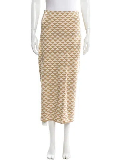 Pre-owned Prada 2023 Midi Length Skirt In Neutral