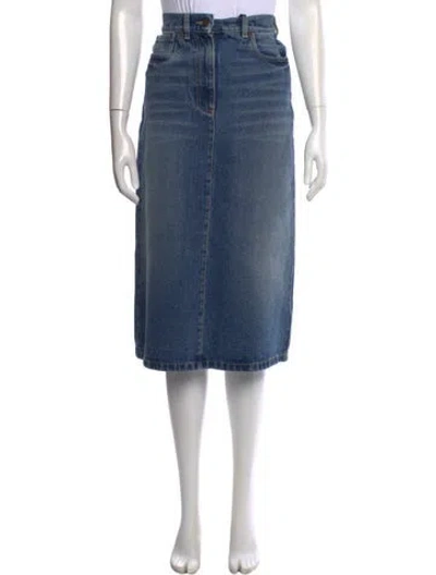 Pre-owned Prada 2023 Midi Length Skirt W/ Tags In Blue