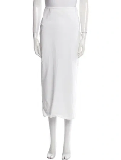 Pre-owned Prada 2023 Midi Length Skirt In White
