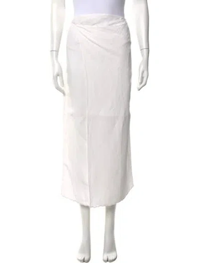 Pre-owned Prada 2023 Midi Length Skirt In White