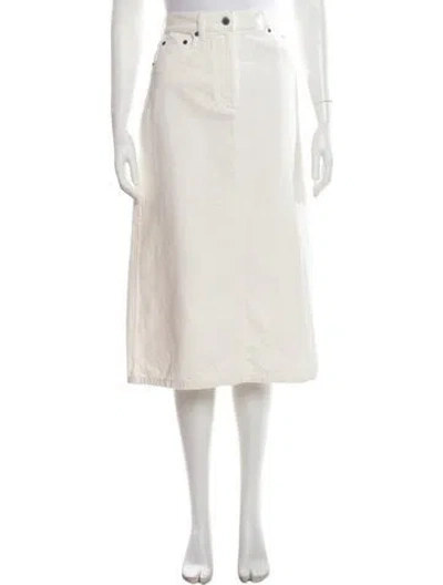 Pre-owned Prada 2023 Midi Length Skirt In White