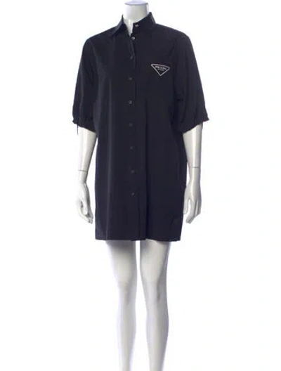 Pre-owned Prada 2023 Mini Dress In Black