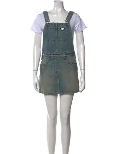 Pre-owned Prada 2023 Mini Dress In Blue
