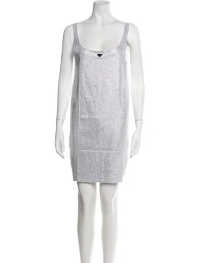 Pre-owned Prada 2023 Mini Dress W/ Tags In White