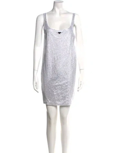 Pre-owned Prada 2023 Mini Dress W/ Tags In White
